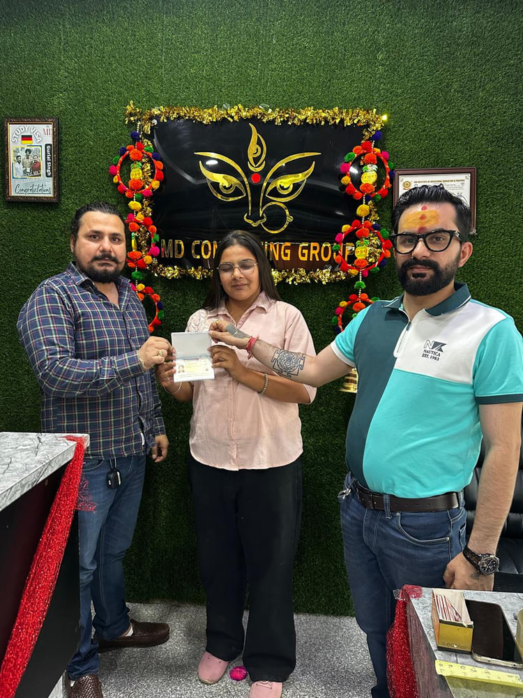 Komal Verma — visa approved with Maa Durga Consulting Group